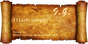 Illich Gergő névjegykártya