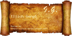 Illich Gergő névjegykártya