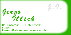 gergo illich business card